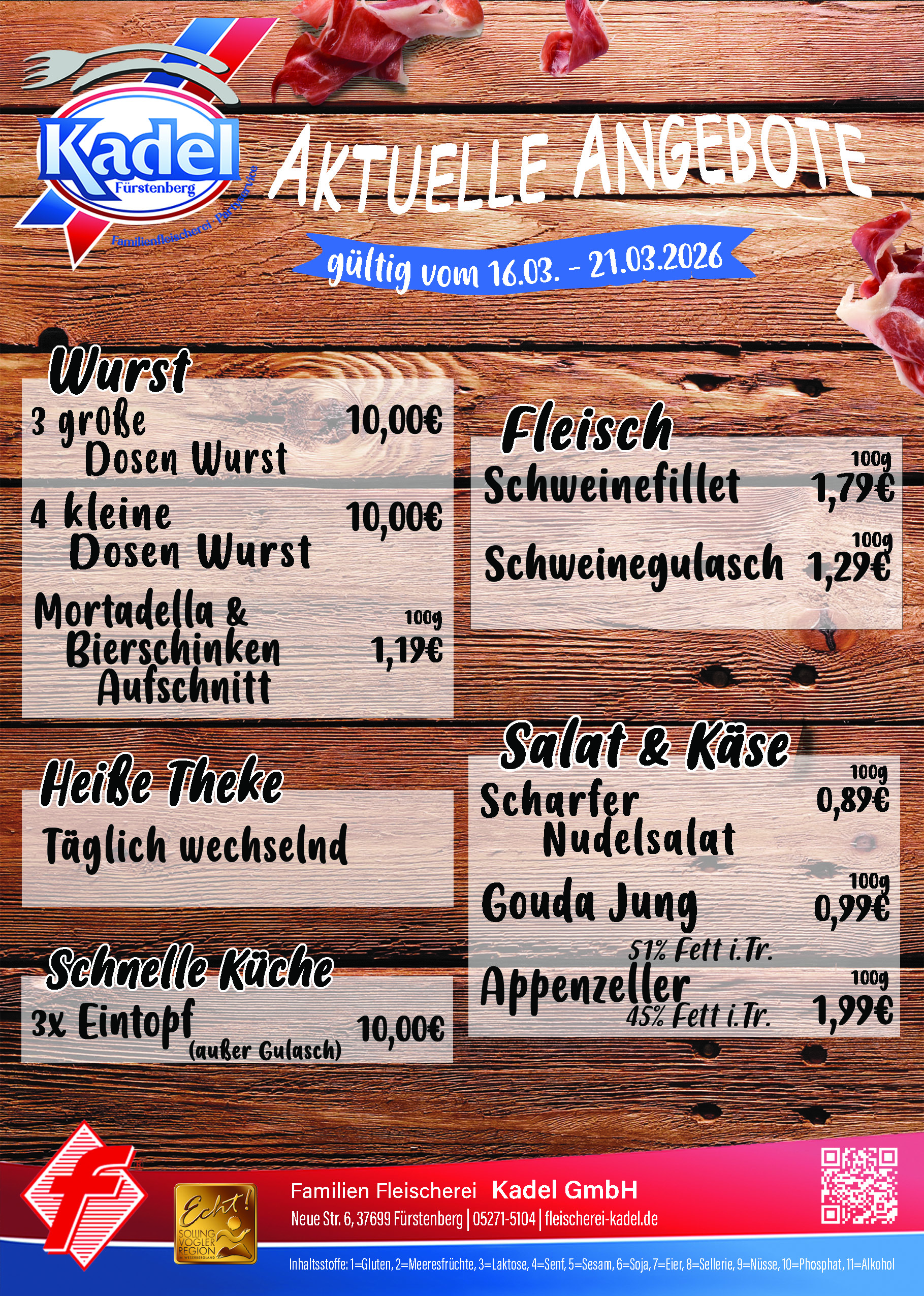 Aktuelle Angebote gültig vom 09.03. bis 14.03.2026