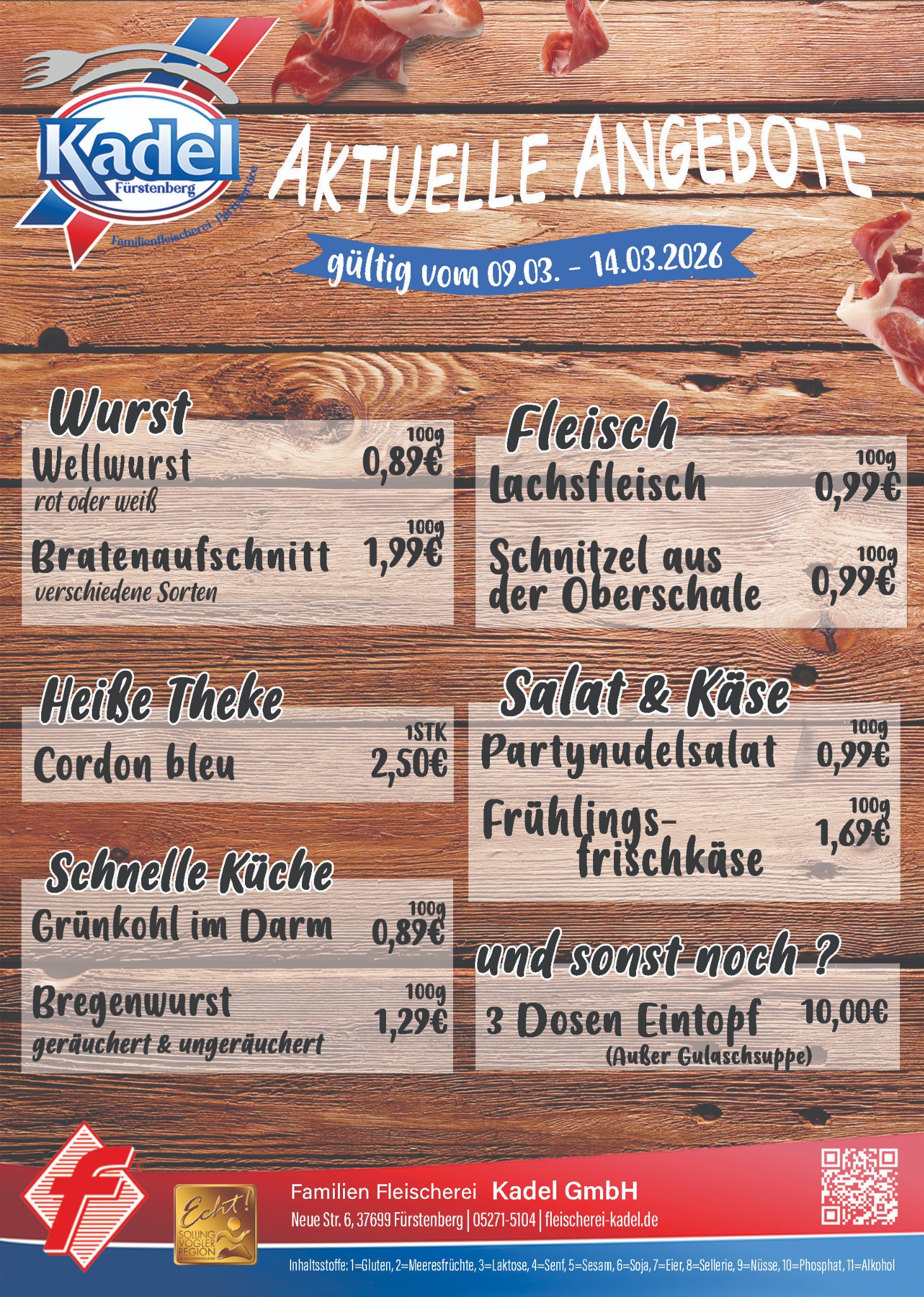 Aktuelle Angebote gültig vom 09.03. bis 14.03.2026